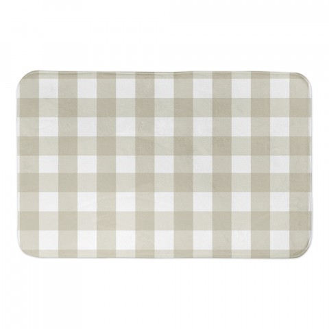 Tan Buffalo Check 34x21 Bath Mat