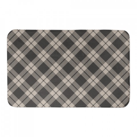 Brown Plaid 34x21 Bath Mat