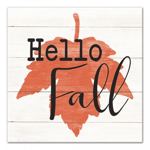 Hello Fall 20x20 Canvas Wall Art
