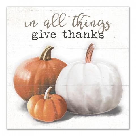 Give Thanks 20x20 Canvas Wall Art