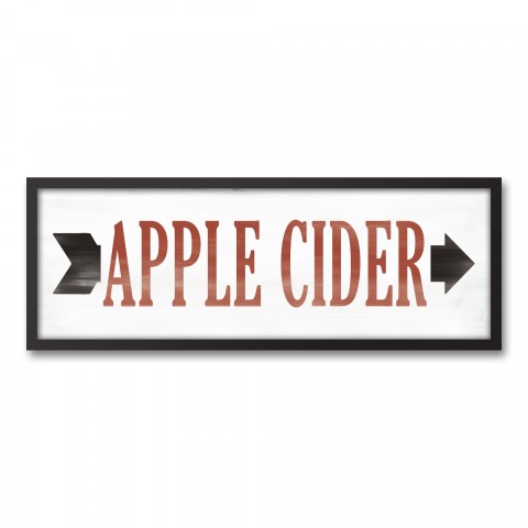 Apple Cider This Way 12x36 Black Framed Canvas