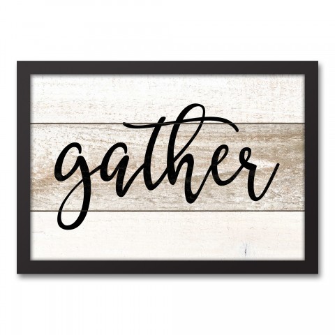 Gather 12x18 Black Framed Canvas