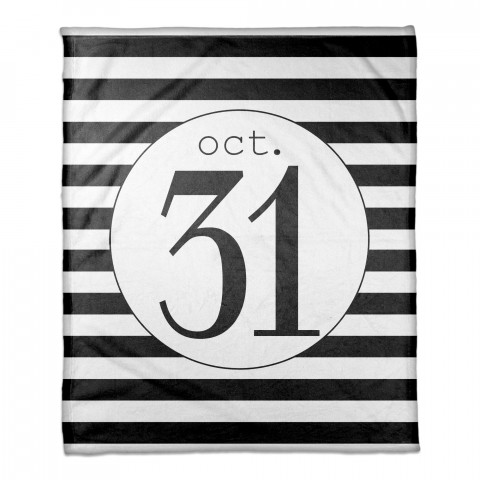 October 31st Stripes 50x60 Coral Fleece Blanket