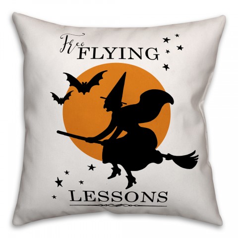 Free Flying Lessons 18x18 Spun Poly Pillow