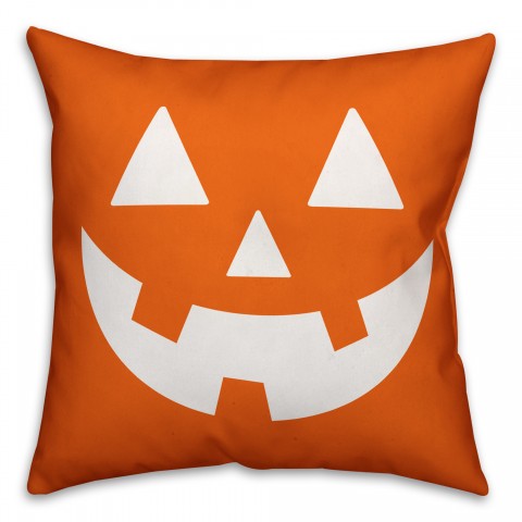 Jack-O Face 18x18 Spun Poly Pillow