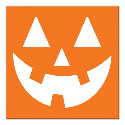 Jack-O Face 12x12 Canvas Wall Art