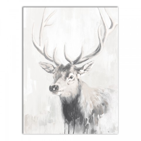 Winter Elk 18x24 Canvas Wall Art