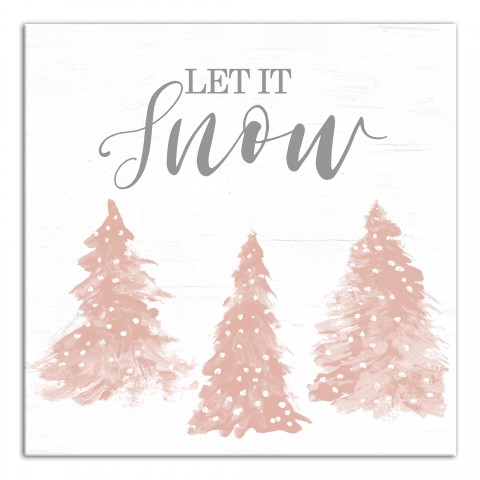 Let It Snow 16x16 Canvas Wall Art