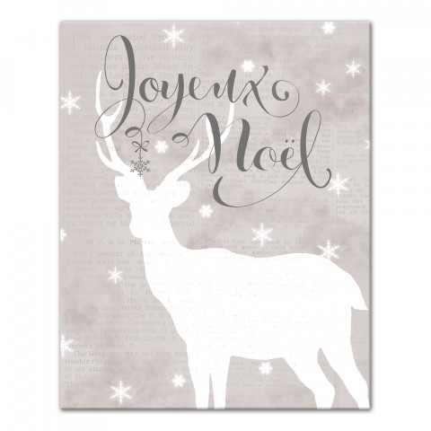 Joyeaux Noel 16x20 Canvas Wall Art