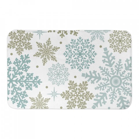 Snowflake Pattern 34x21 Bath Mat