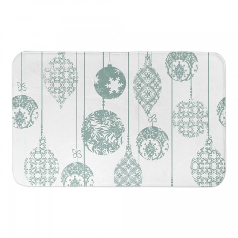 Green Ornaments 34x21 Bath Mat
