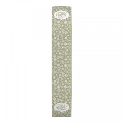 Gold Merry Christmas Snowflake Pattern Runner
