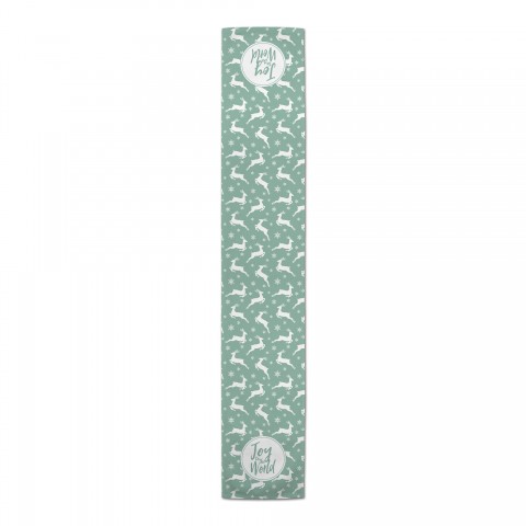 Joy Green Deer Pattern Runner