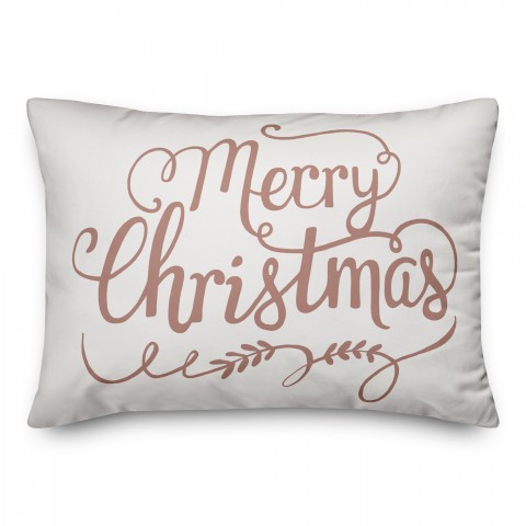 Merry Christmas 14x20 Spun Poly Pillow