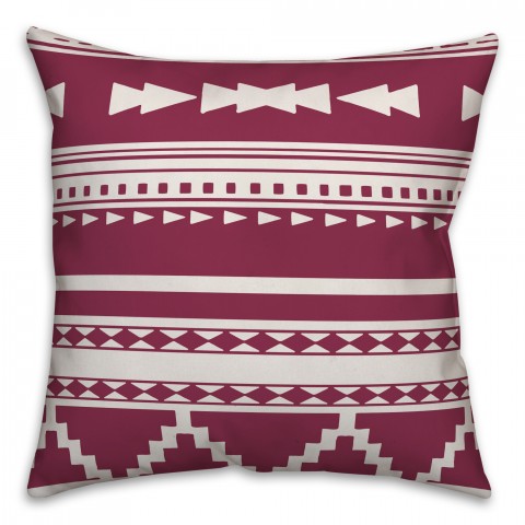 Purple Southwestern Pattern 18x18 Spun Poly Pillow