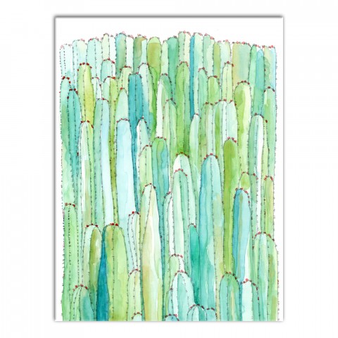 Cactus Field 18x24 Canvas Wall Art