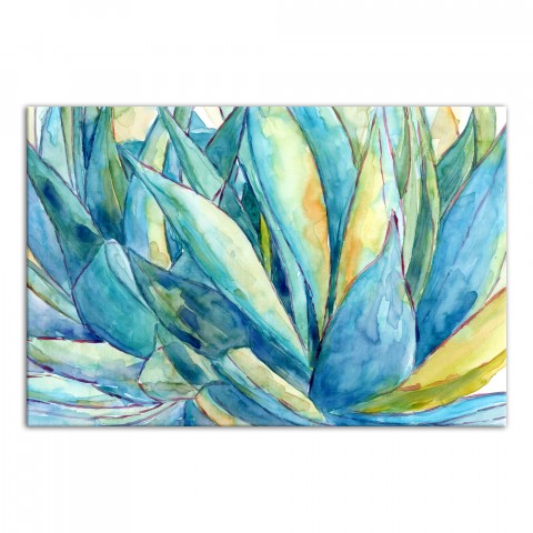 Watercolor Aloe Plant 32x48 Canvas Wall Art