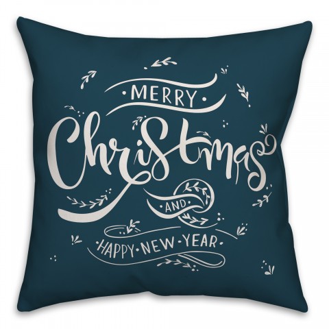 Merry Christmas 18x18 Spun Poly Pillow