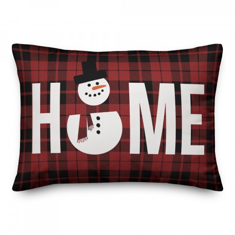 Snowman Home 14x20 Spun Poly Pillow
