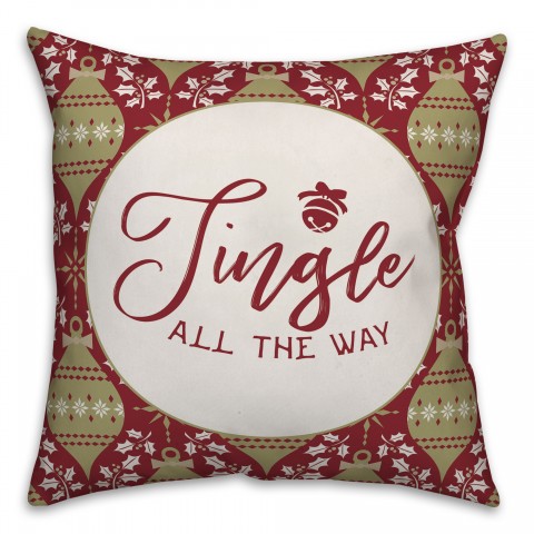 Jingle All The Way 18x18 Spun Poly Pillow