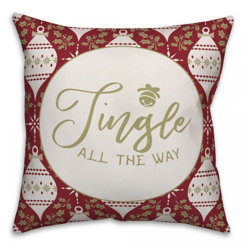 Jingle All The Way 18x18 Spun Poly Pillow