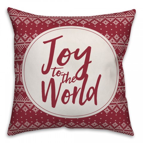 Joy To The World 18x18 Spun Poly Pillow