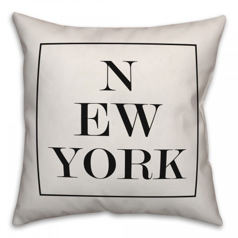 New York City Pyramid 18x18 Spun Poly Pillow