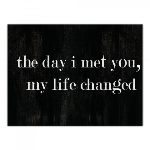 The Day I Met You My Life Changed 12x16 Canvas Wall Art