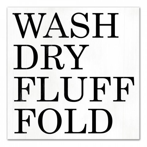 Wash Dry Fluff Fold 12x12 Canvas Wall Art