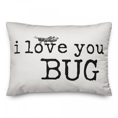 I Love You Bug 14x20 Spun Poly Pillow
