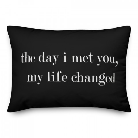 The Day I Met You My Life Changed 14x20 Spun Poly Pillow
