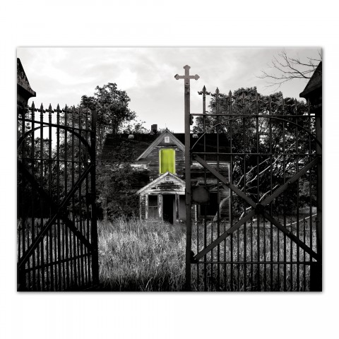 Haunted Gated Window 16x20 Canvas Wall Art