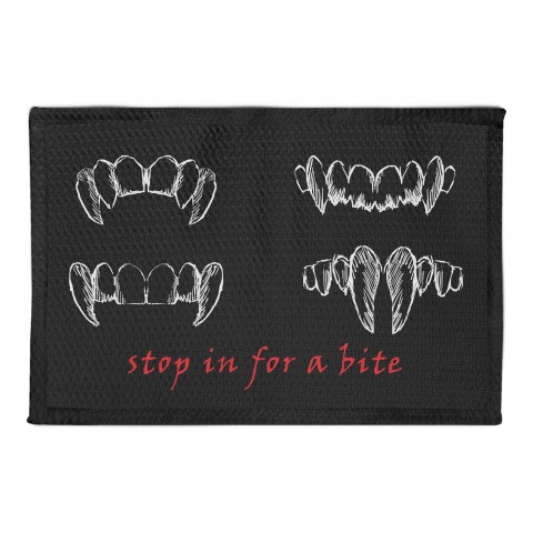 Stop In For A Bite Fangs 2x3 Area Rug