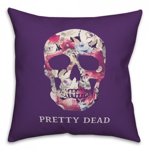 Pretty Dead 18x18 Spun Poly Pillow