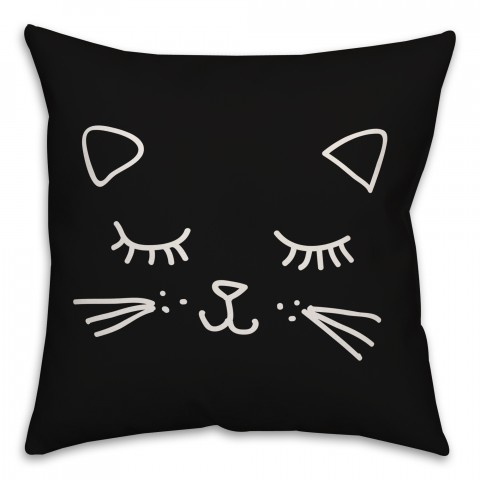 Black Cat Legend 18x18 Spun Poly Pillow