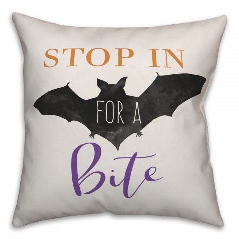 Stop In For A Bite 18x18 Spun Poly Pillow