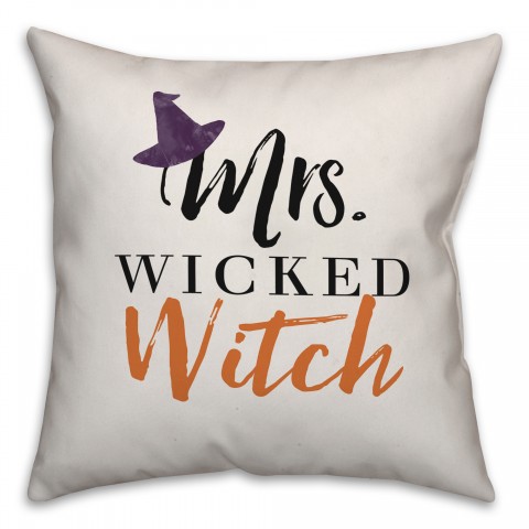 Mrs. Wicked Witch 18x18 Spun Poly Pillow