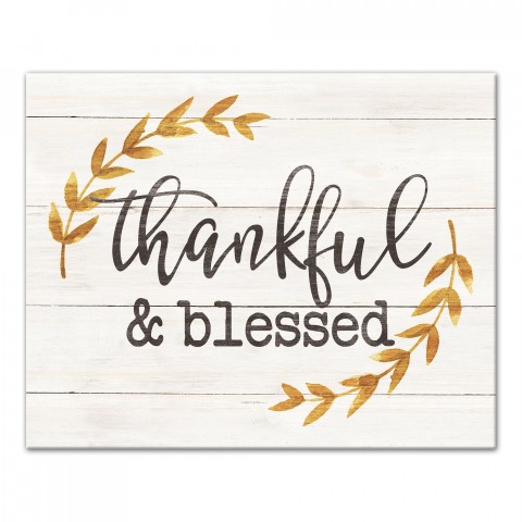Thankful & Blessed 16x20 Canvas Wall Art