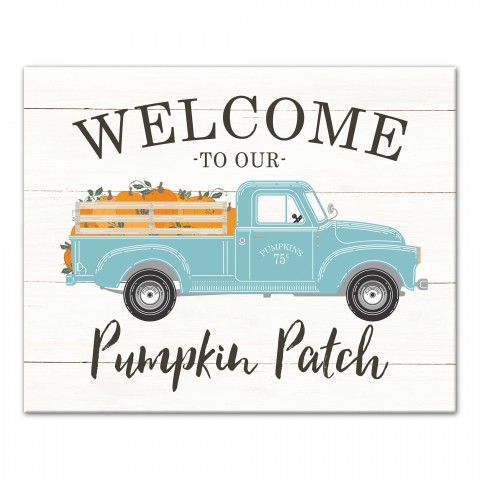 Welcome to Our Pumpkin Patch 16x20 Canvas Wall Art