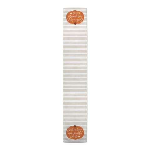 Gather Here With Grateful Hearts 16x90 Cotton Twill Runner
