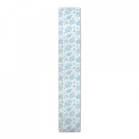 Blue Leaf Pattern 16x72 Cotton Twill Runner