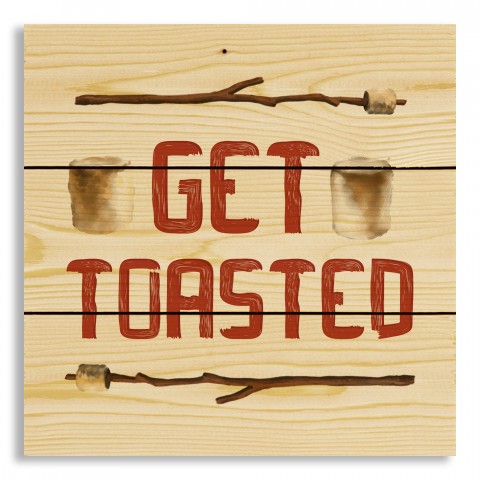 Get Toasted 10.5x10.5 Pallet Wood Art