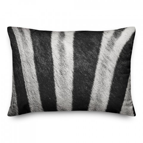 Zebra Fur Close Up 14x20 Spun Poly Pillow