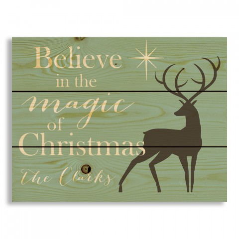 Believe in the Magic of Christmas 14x10.5 Personalized Pallet Wood Art