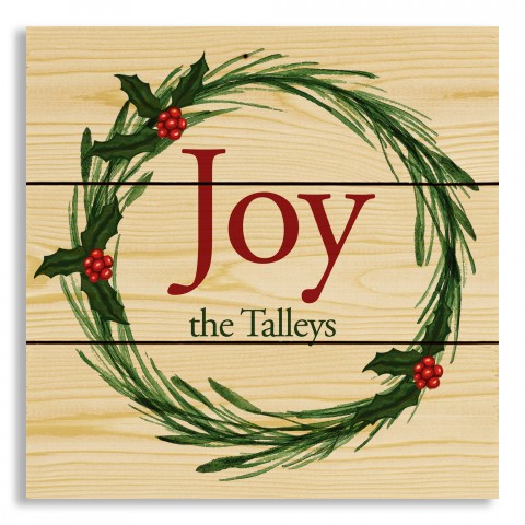 Joy 10.5x10.5 Personalized Pallet Wood Art