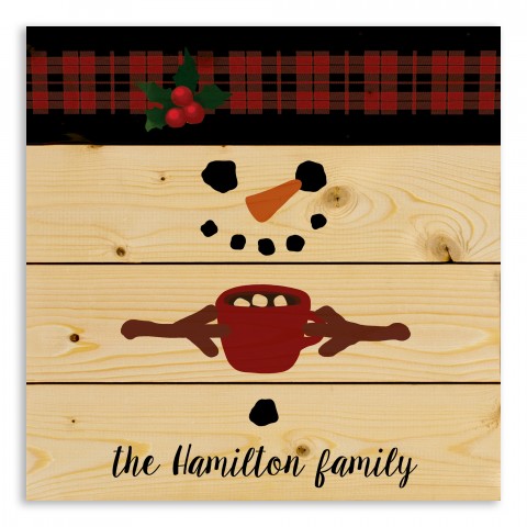 Snowman 14x14 Personalized Pallet Wood Art