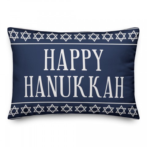 Happy Hanukkah 14x20 Spun Poly Pillow
