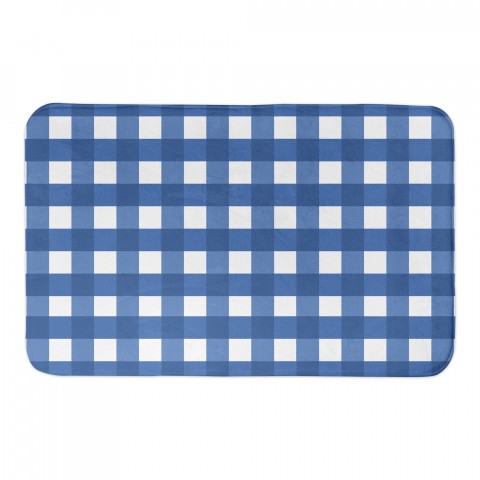 Blue Buffalo Check 34x21 Bath Mat