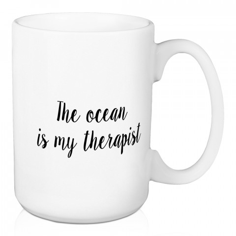 The Ocean Is My Therapist 15 oz Mug