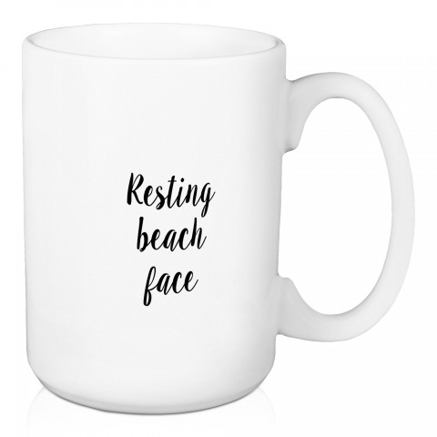 Resting Beach Face 15 oz Mug